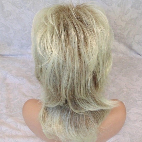 Long Soft Fluffy Shag Light Blonde Synthetic Wig